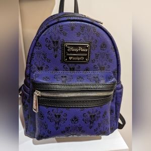 Purple Haunted Mansion Loungefly backpack